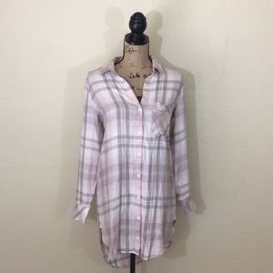 Anthropologie Cloth & Stone LS Button- Down Tunic